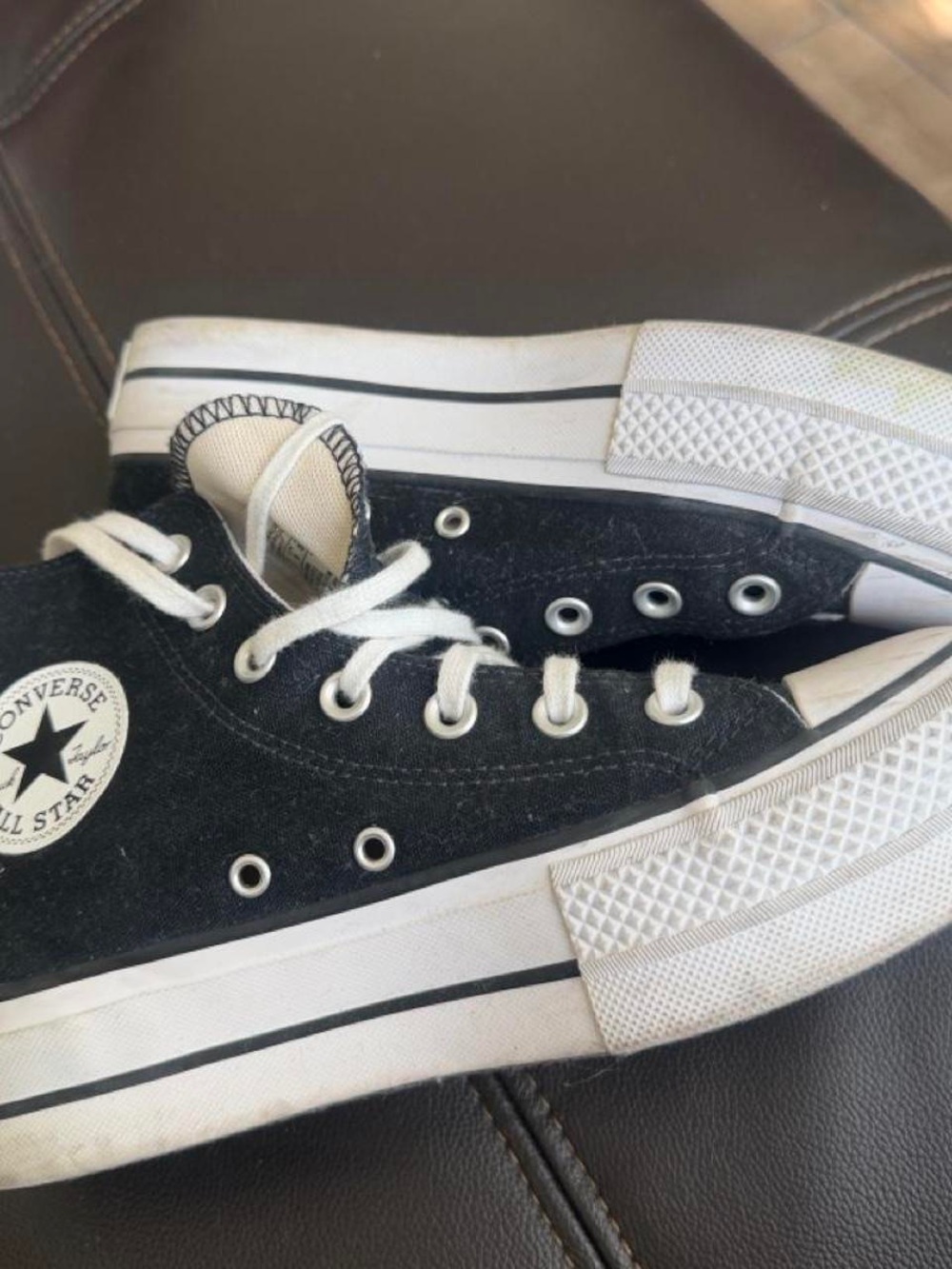 Converse Chuck Taylor All Star HighTop Platform Trainer Sneakers - Black/White